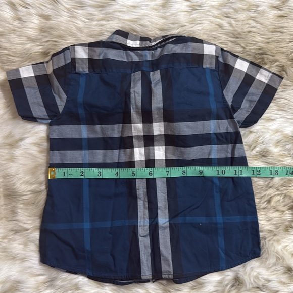 Burberry Baby Boy Navy Blue Checked Shirt 18 Months - Picture 3 of 10